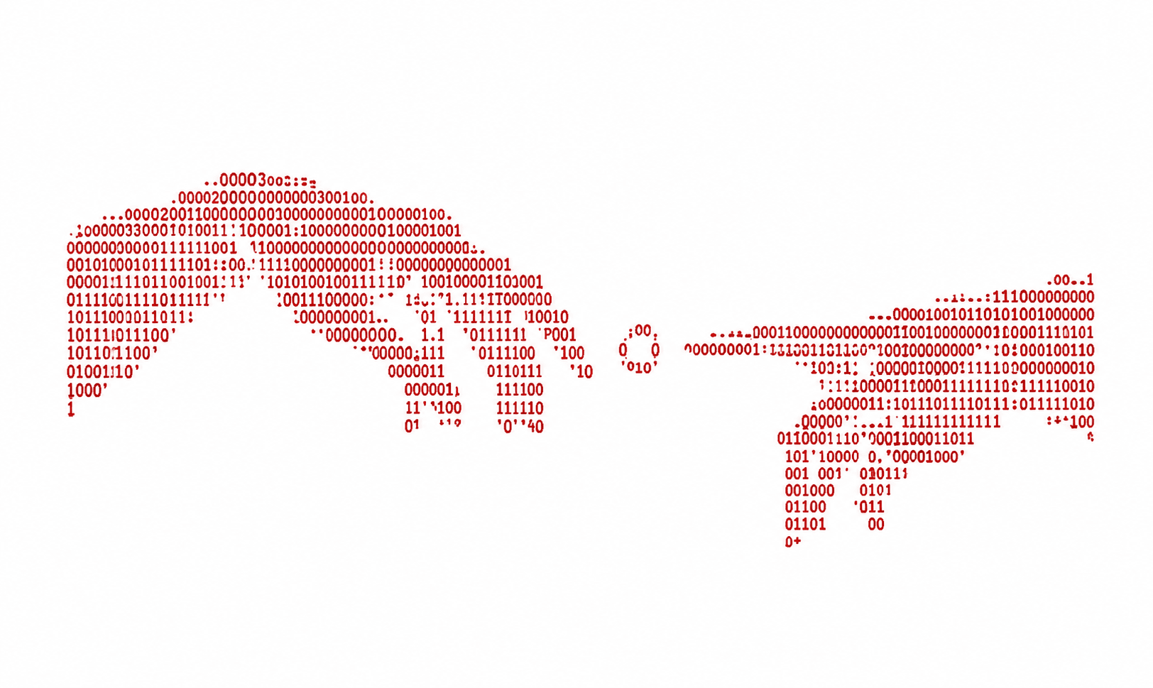 Final red Genesis binary hand artwork for the Codestars Creation Tee.